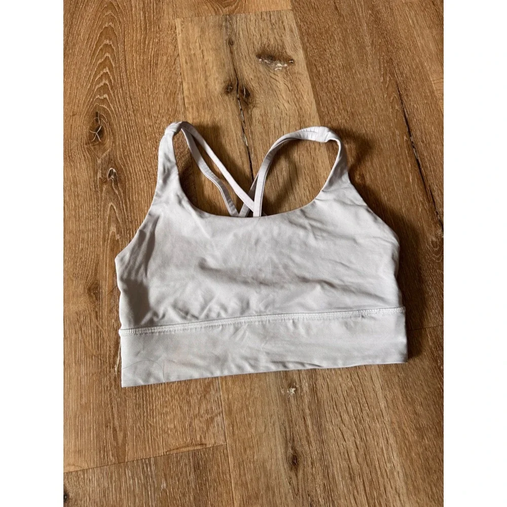 Lululemon Energy Bra Longline‎ Strappy Back Lilac Purple Size 6